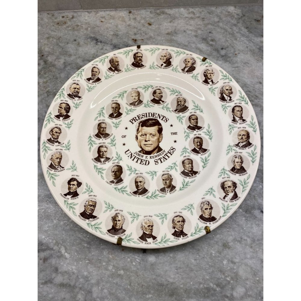 JFK Collector's Plate- With Wall Mount Bracket